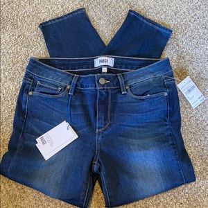 PAIGE verdugo crop skinny jeans with slit